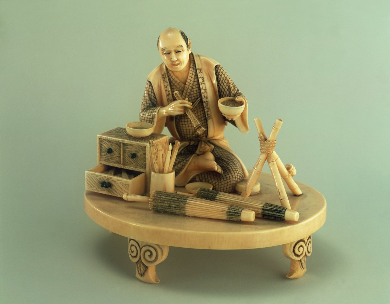 Parasolmager, Okinomo, Edo-perioden (1600-1868) af Japanese School