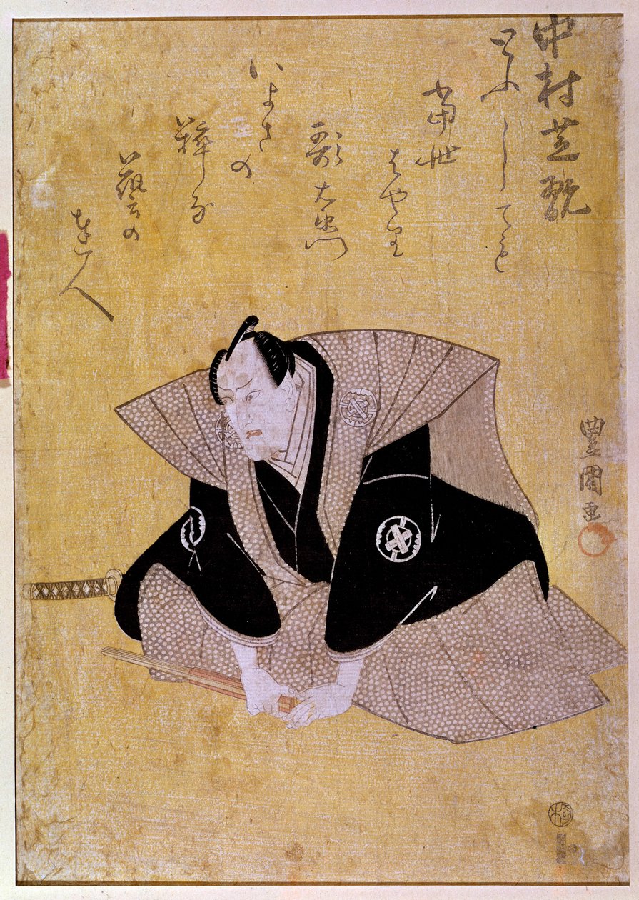 Repræsentation af skuespilleren Nakamura Shikan IV. Japansk tryk fra det 19. århundrede. Paris, Guimet Museum, Asian Arts Museum af Japanese School