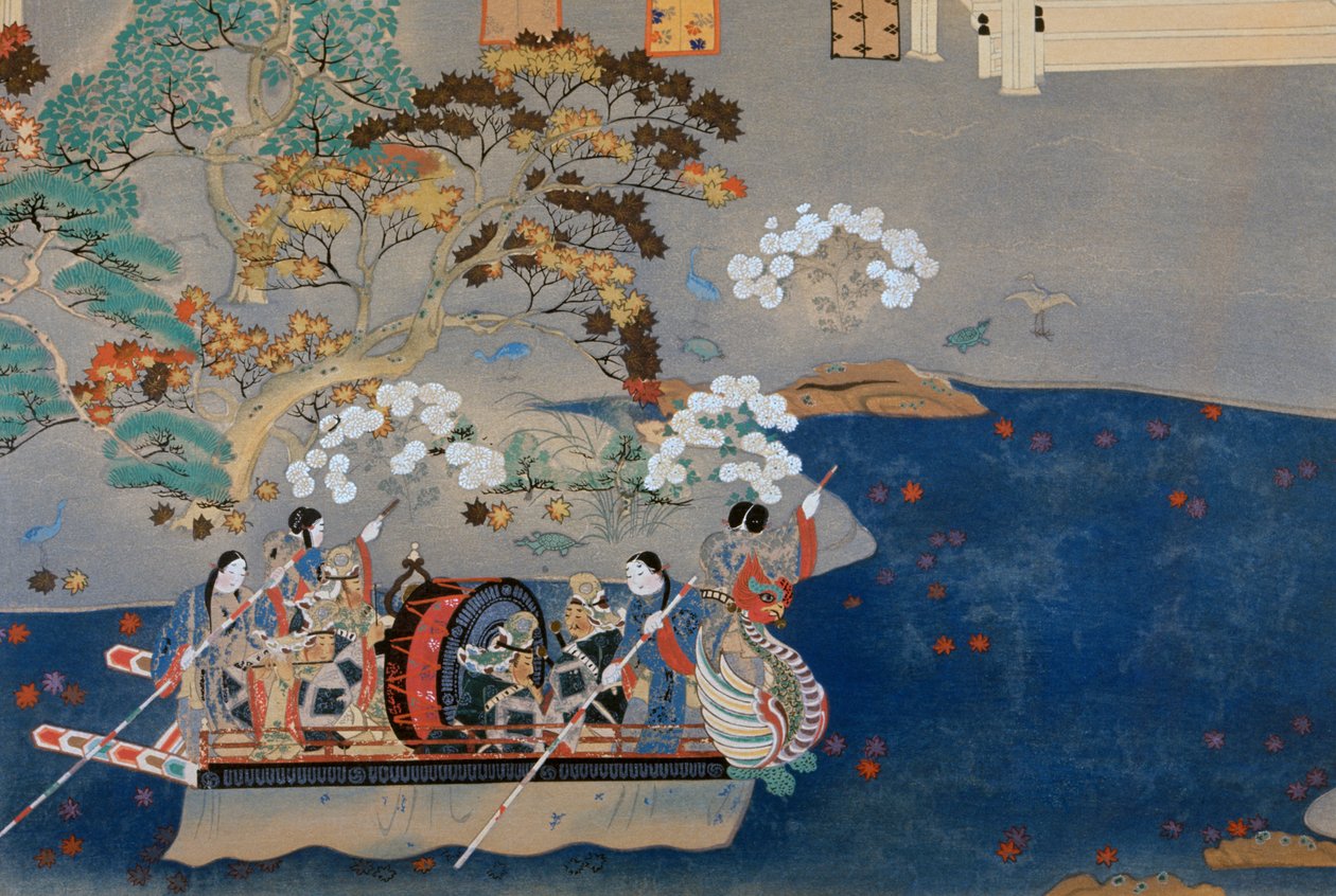 Robåd, illustration til Eiga Monogatari (Story of Splendor), af Akazome Emon (ca 956-1041). Japan af Japanese School