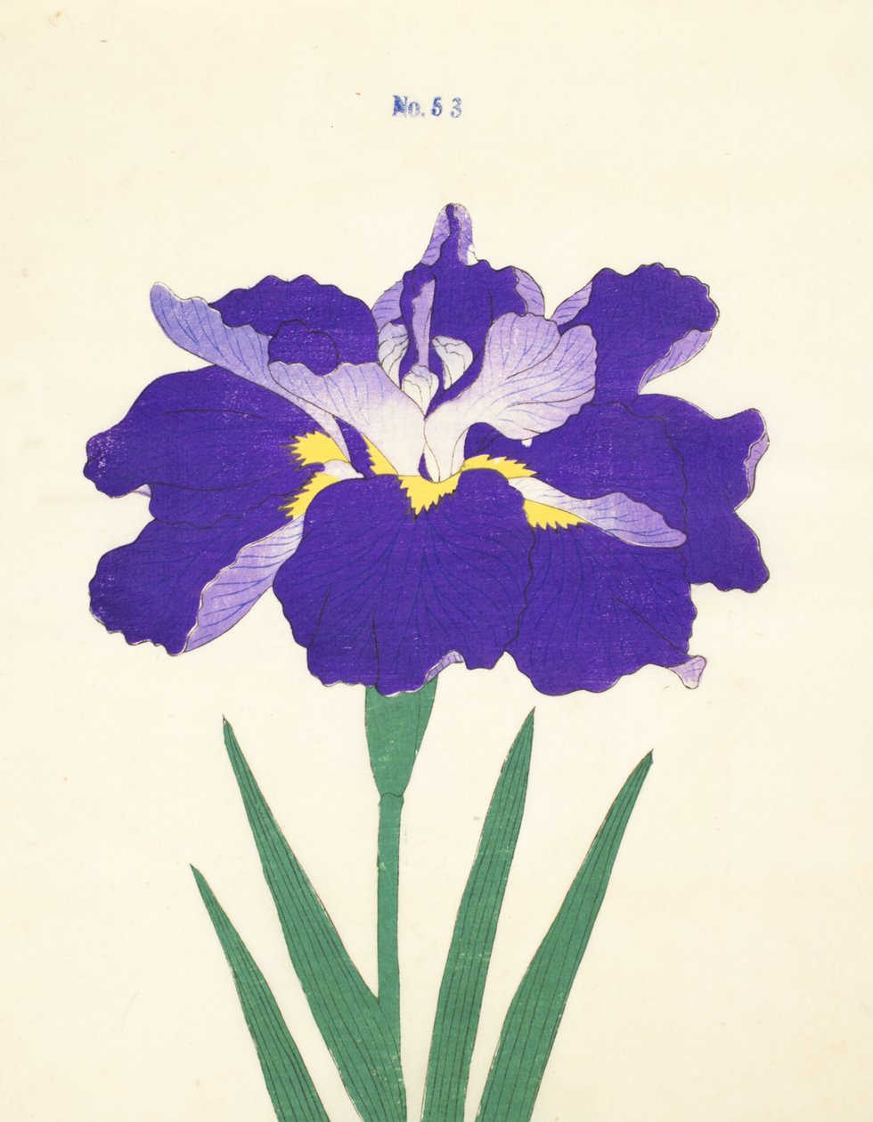 Saiwoga-Uma, nr. 53, 1890 (træblok i farver) af Japanese School