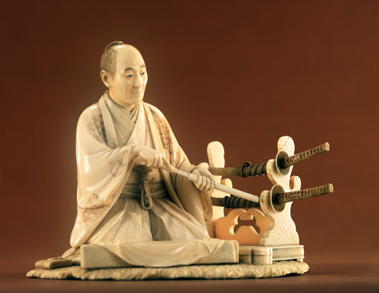 Samurai, ud for kysten, Edo Perio d (1603-1868) af Japanese School