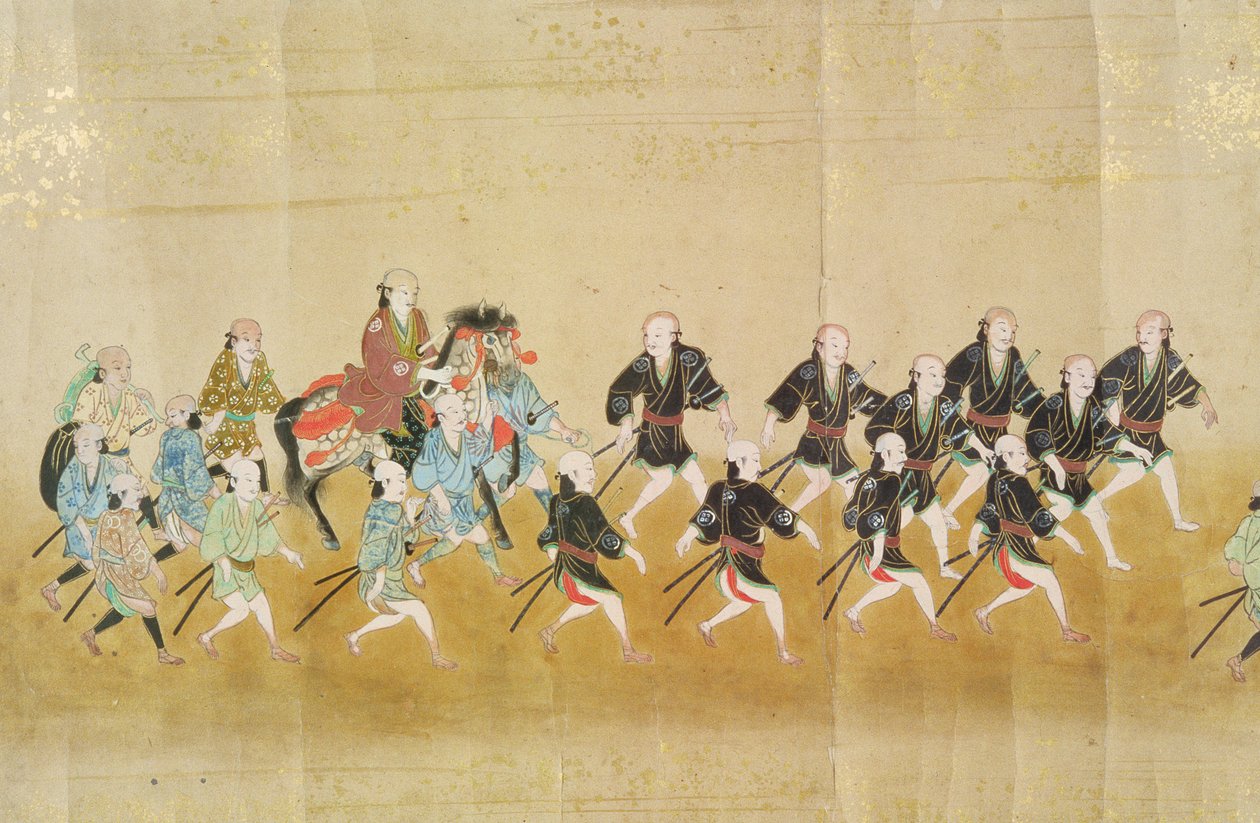 Sjette koreanske ambassade i Japan på tidspunktet for Tokugawa Ietsunas arvefølge i 1651, muligvis af Kano Masunobu (1625-94) 1655-57 (rullemaleri) af Japanese School