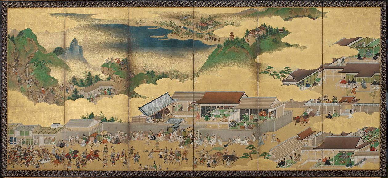 The Tale of Shuten Doji, Edo-perioden, ca. 1625-50 (blæk, uigennemsigtig akvarel og guld på papir) af Japanese School