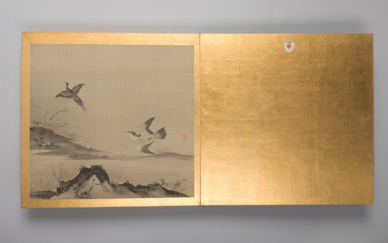 Tredive malerier af fugle, blomster og landskaber, slutningen af det 18. århundrede (album; silke) af Japanese School