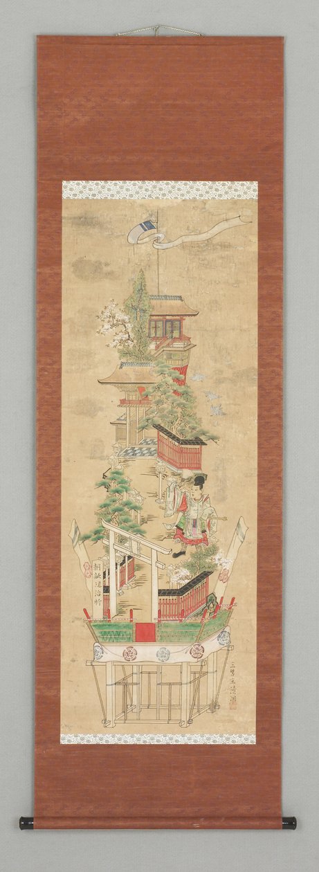 Ukiyoye Scene, begyndelsen af det 19. århundrede (hængende rulle) af Japanese School