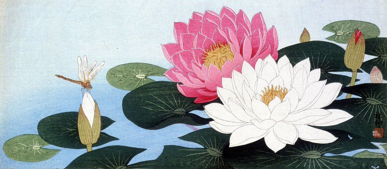 Åkander og guldsmede - japansk print af Japanese School