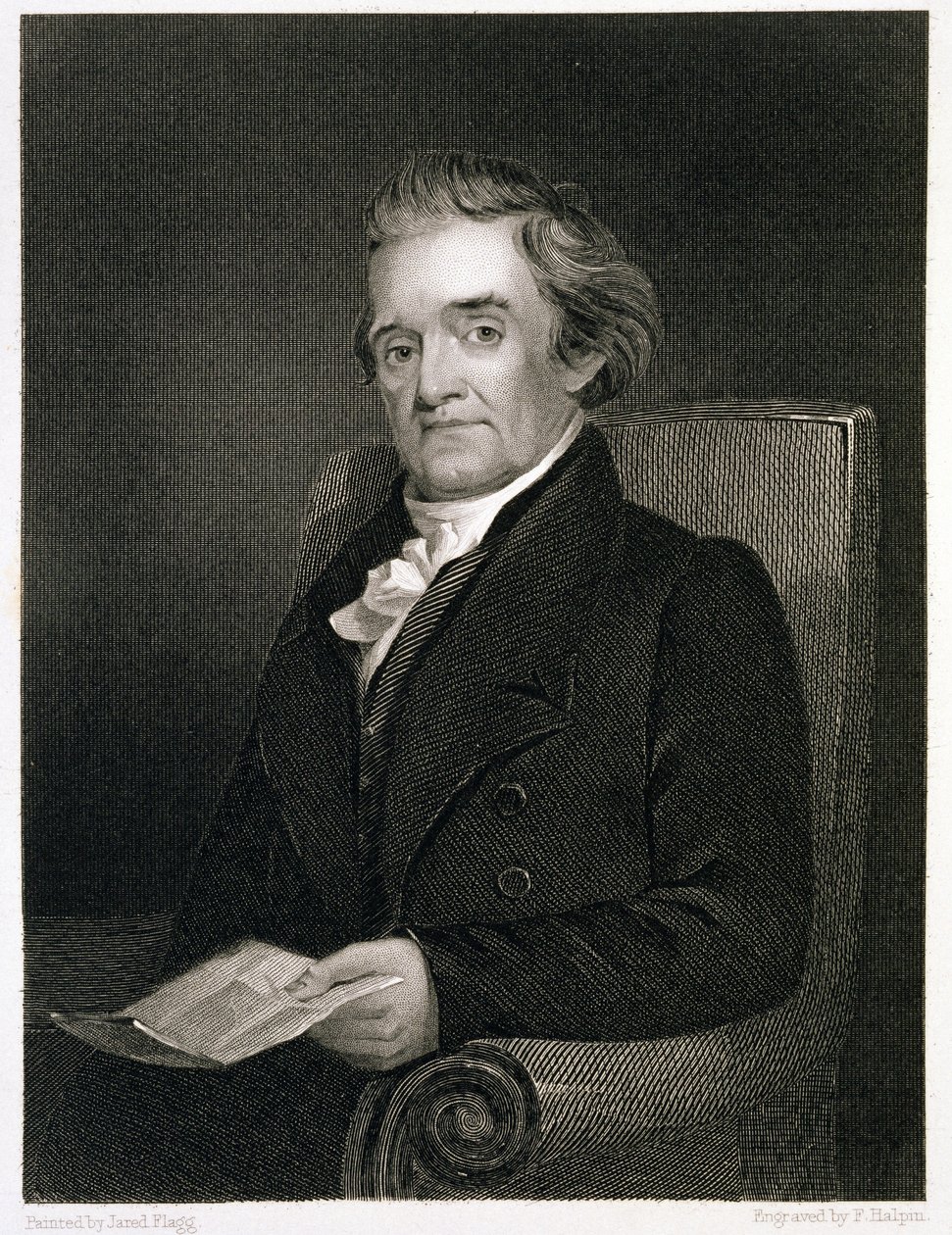 Noah Webster (1758-1843) engraved by Frederick W. Halpin (1805-80) af Jared Bradley Flagg