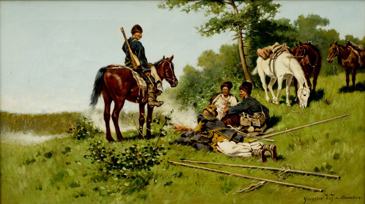 Kasakhisk lejr af Jaroslav Friedrich Julius Vesin