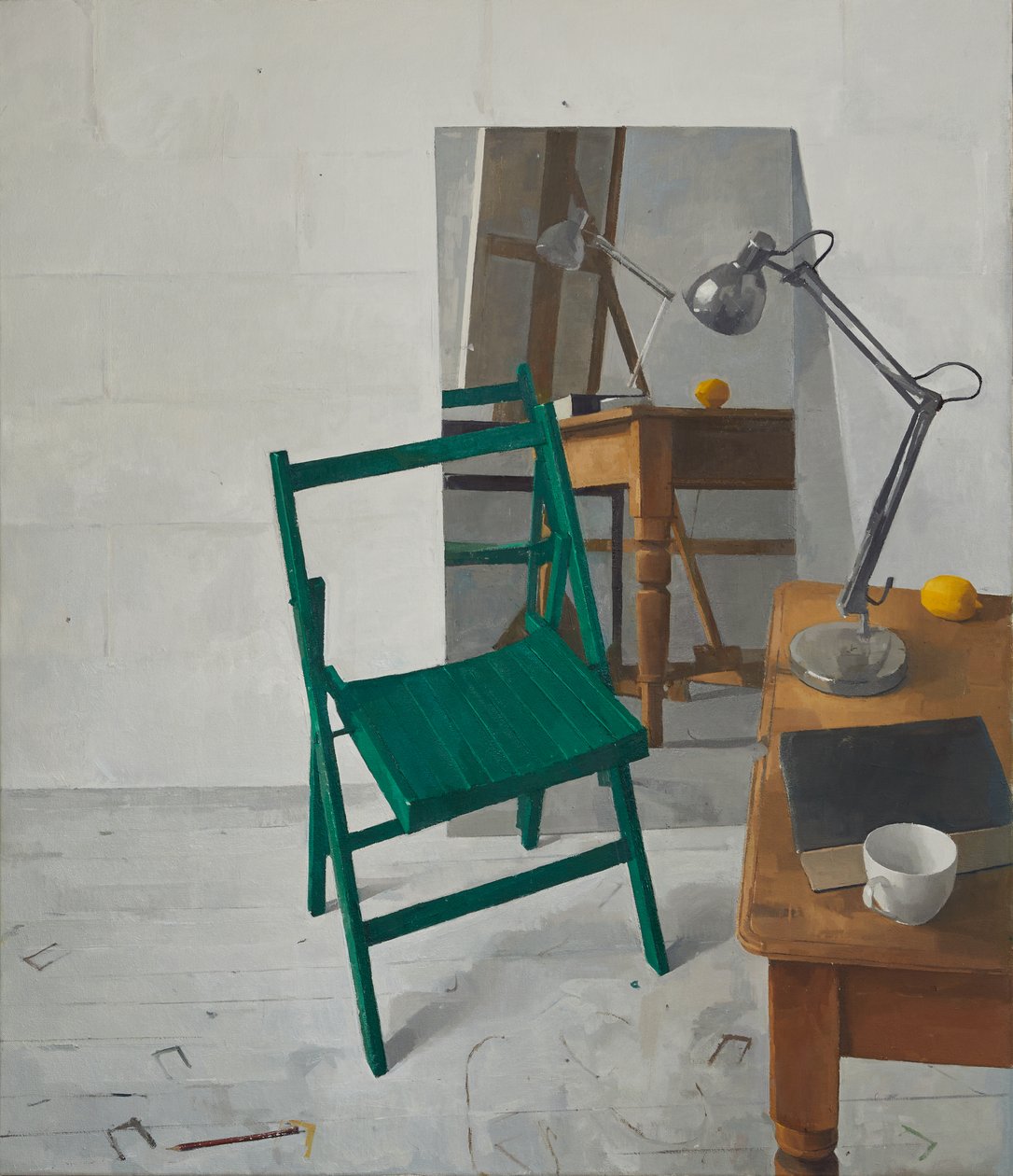 Studio Interior, 2016 (olie på lærred) af Jason Line