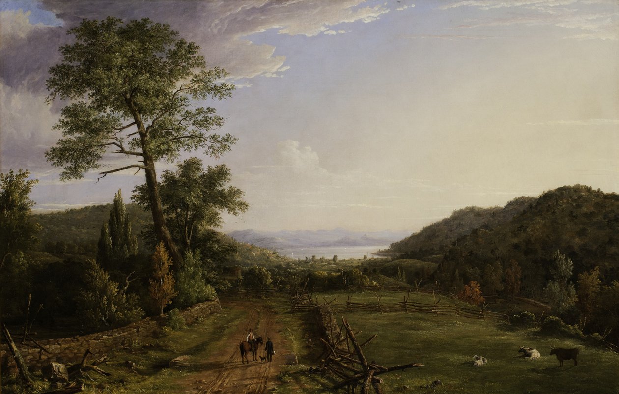 Country Lane til Greenwood Lake, 1846 af Jasper Francis Cropsey