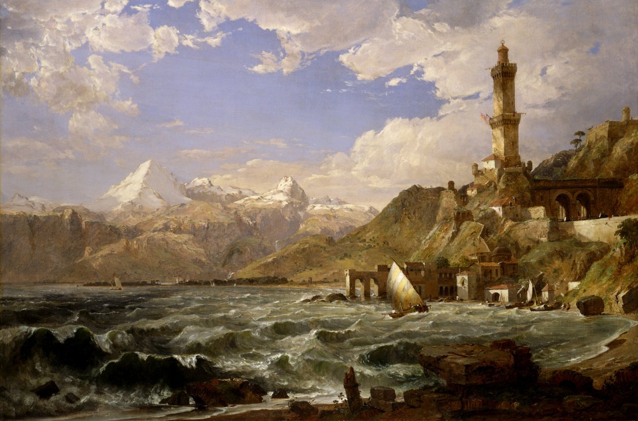 Genovas kyst af Jasper Francis Cropsey