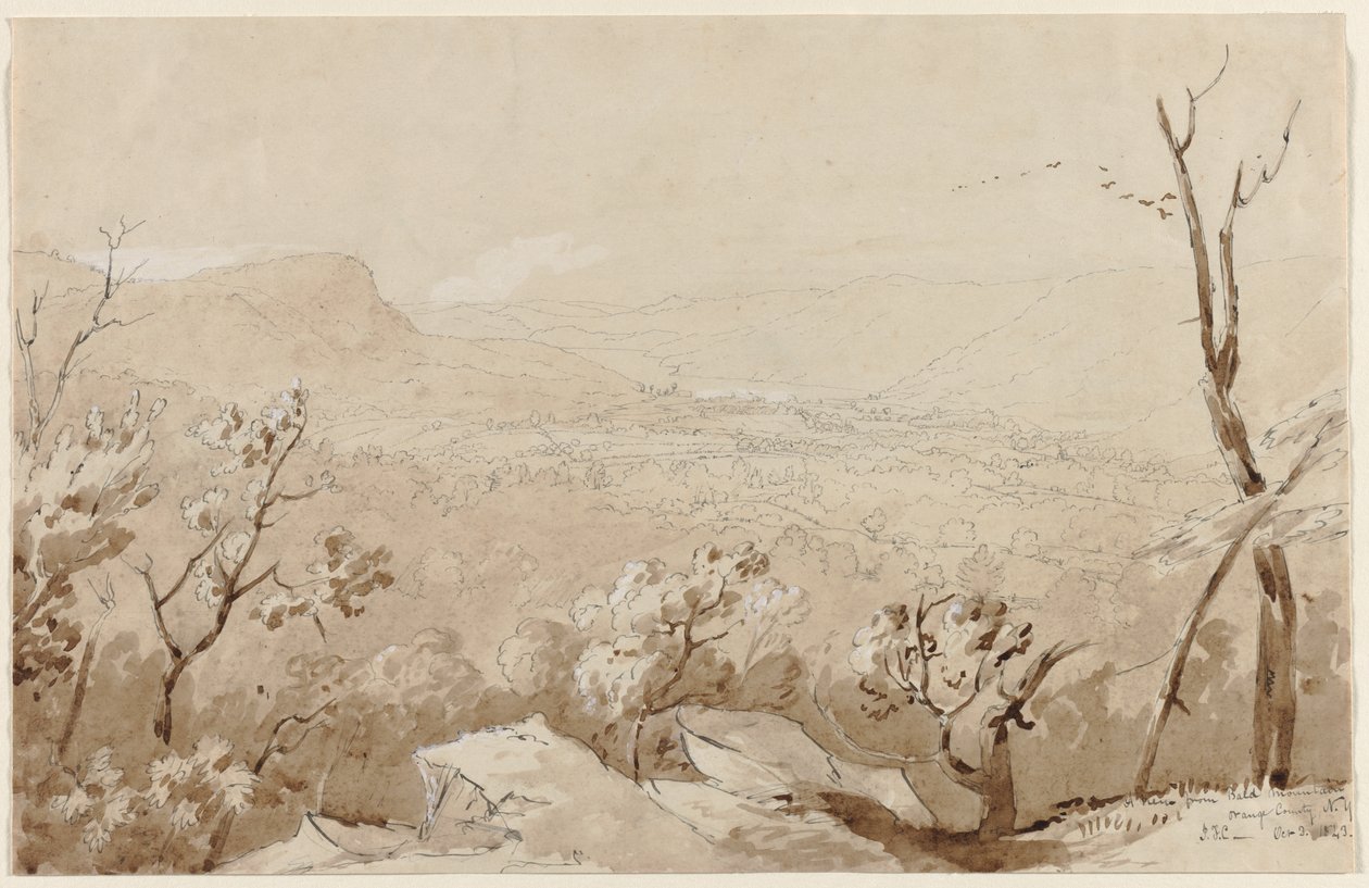 En udsigt fra Bald Mountain, Orange County, N.Y. af Jasper F. Cropsey