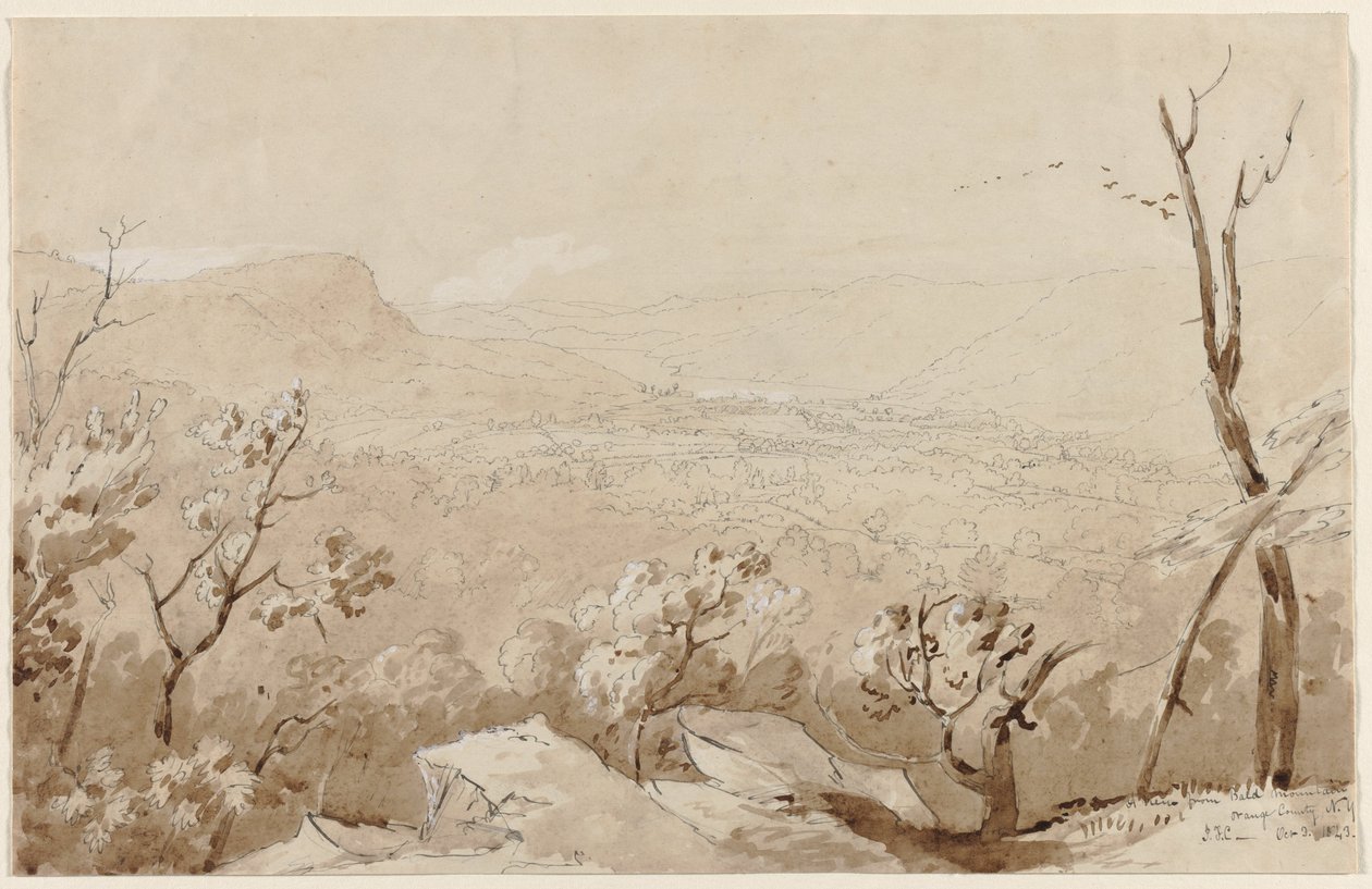 En udsigt fra Bald Mountain, Orange County, New York. af Jasper Francis Cropsey
