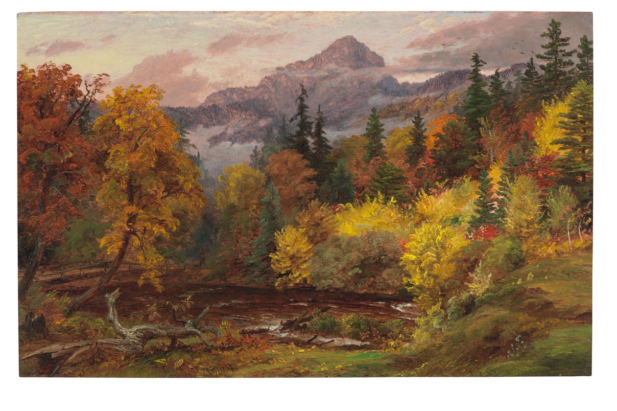 Efterårsløv i de hvide bjerge (Mount Chocorua) af Jasper Francis Cropsey