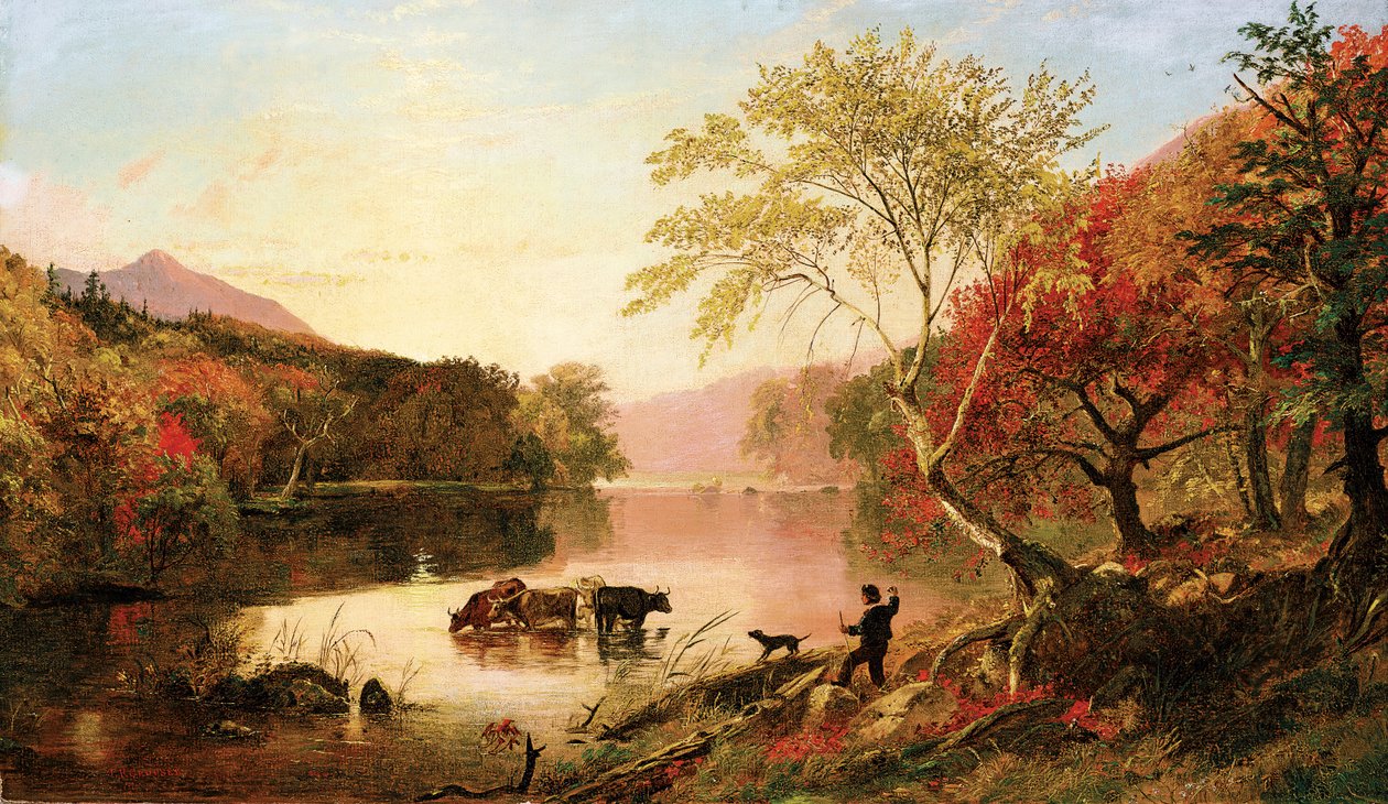 Autumn on the Hudson River, ca. 1861 (olie på lærred) af Jasper Francis Cropsey
