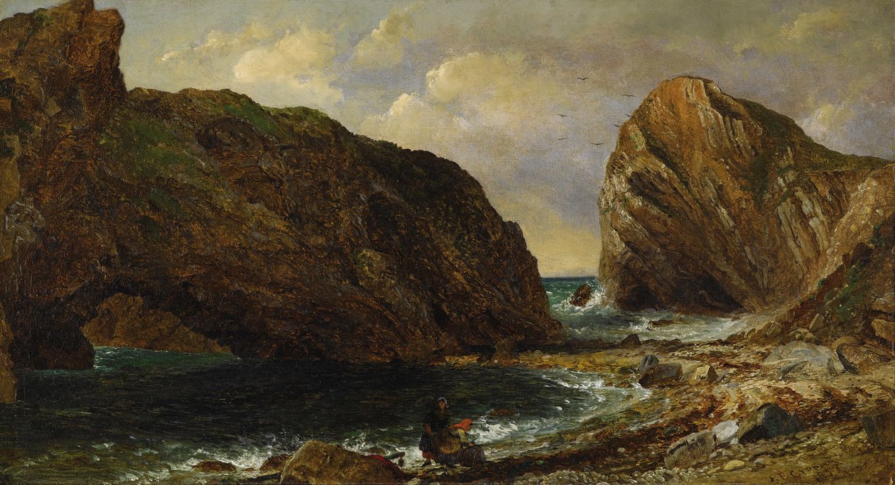 Ved havet, Lulworth af Jasper Francis Cropsey