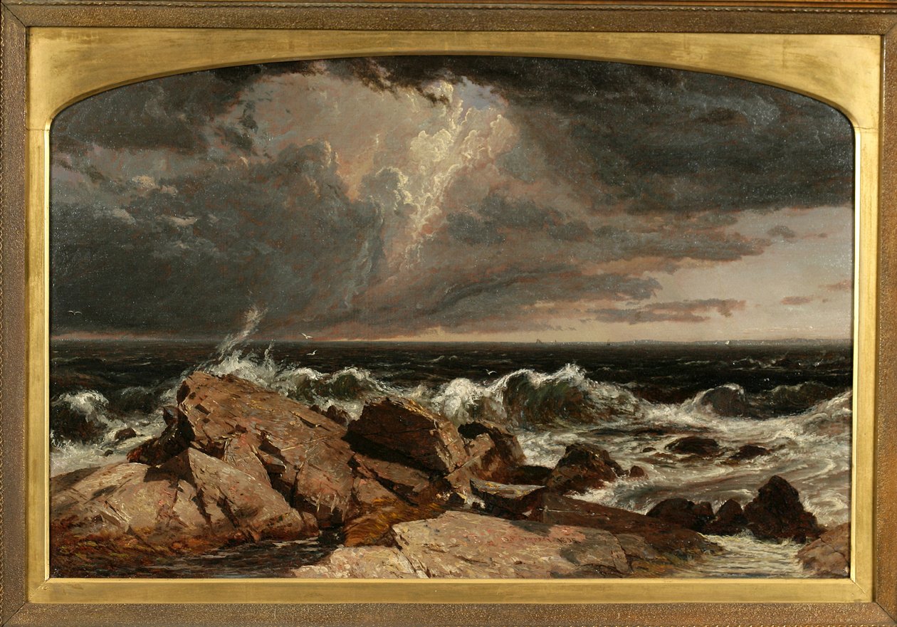 Kystscene, 1855 af Jasper Francis Cropsey