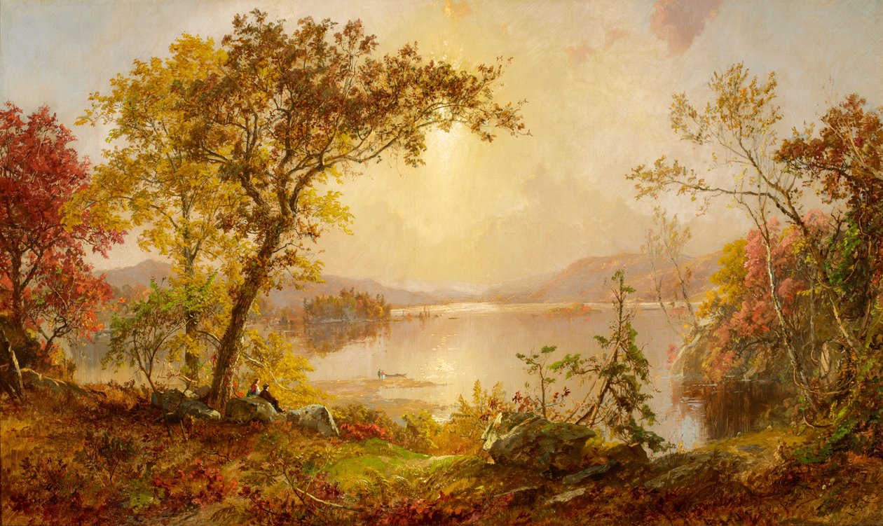 Greenwood Lake, efterår ved Hudson af Jasper Francis Cropsey