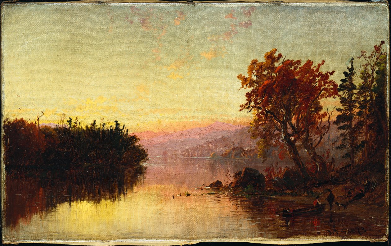 Greenwood Lake ved Twilight, 1873 af Jasper Francis Cropsey