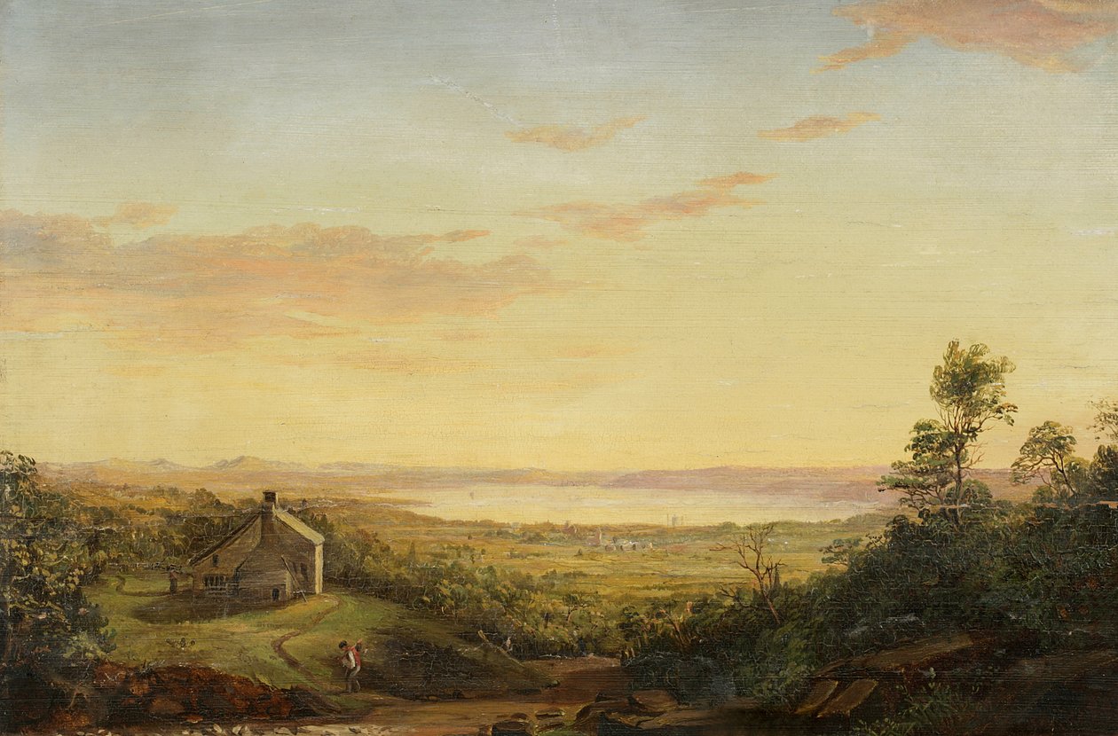 Landskab, Upper Hudson af Jasper Francis Cropsey
