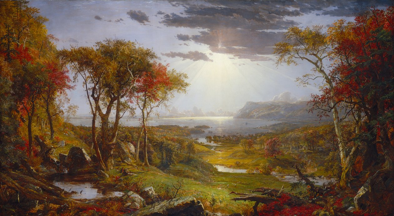 Ved Hudson River, 1860 af Jasper Francis Cropsey