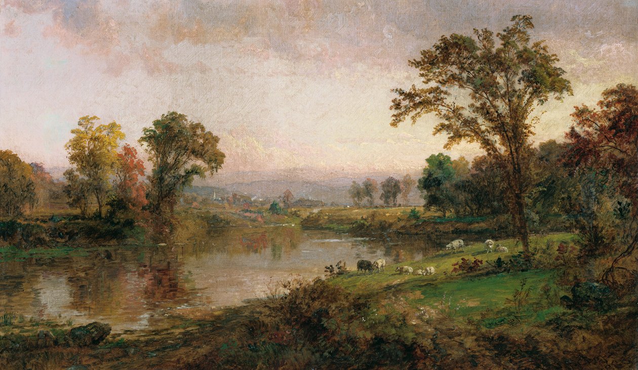 Flodlandskab - tidligt efterår, 1888 af Jasper Francis Cropsey