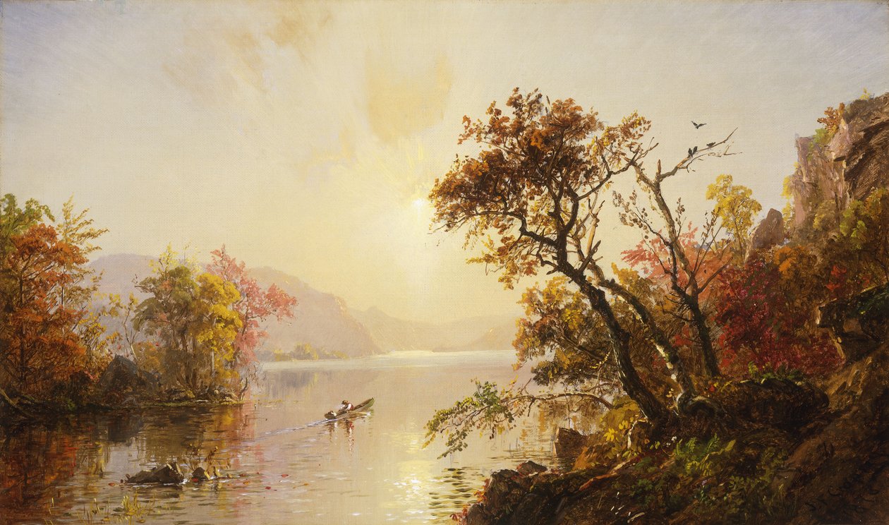 Roning ud af en vig, 1878 af Jasper Francis Cropsey
