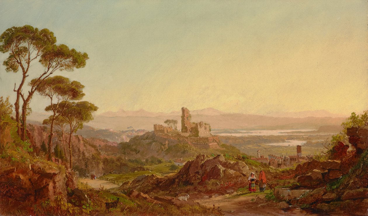 Ruiner ved Narni, Italien 1875 (olie på lærred) af Jasper Francis Cropsey