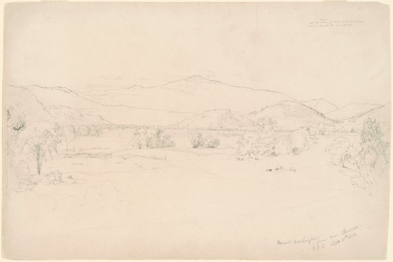 Undersøgelse til "View of Mt. Washington" af Jasper Francis Cropsey