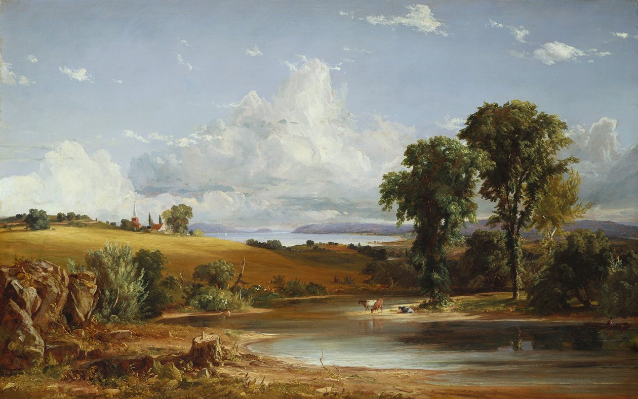 Sommereftermiddag på Hudson, 1852 af Jasper Francis Cropsey