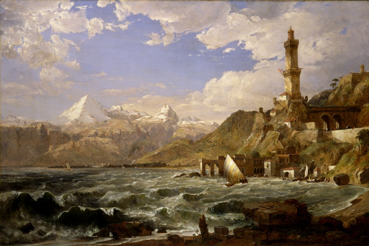 Genovas kyst, 1854. af Jasper Francis Cropsey