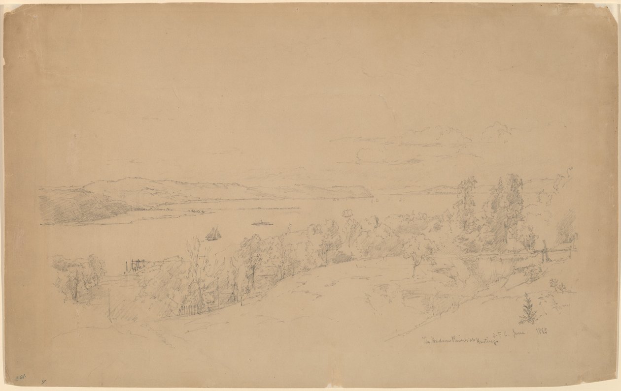Hudson-floden ved Hastings af Jasper Francis Cropsey