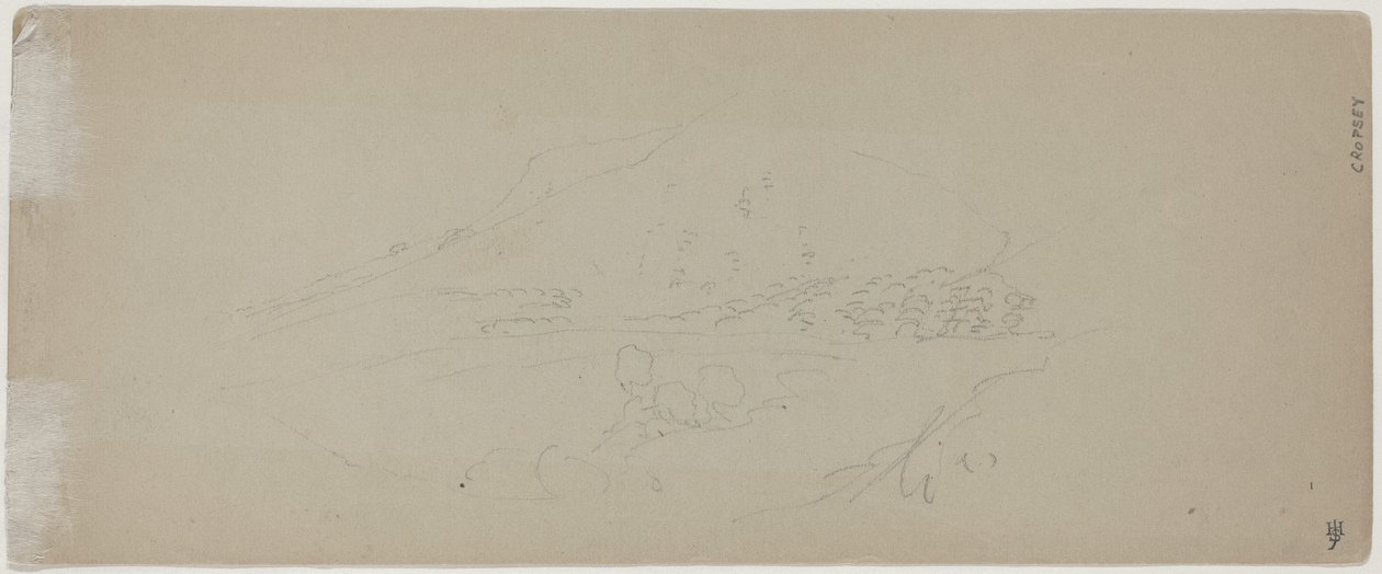 Udsigt over et bjerg [verso] af Jasper Francis Cropsey
