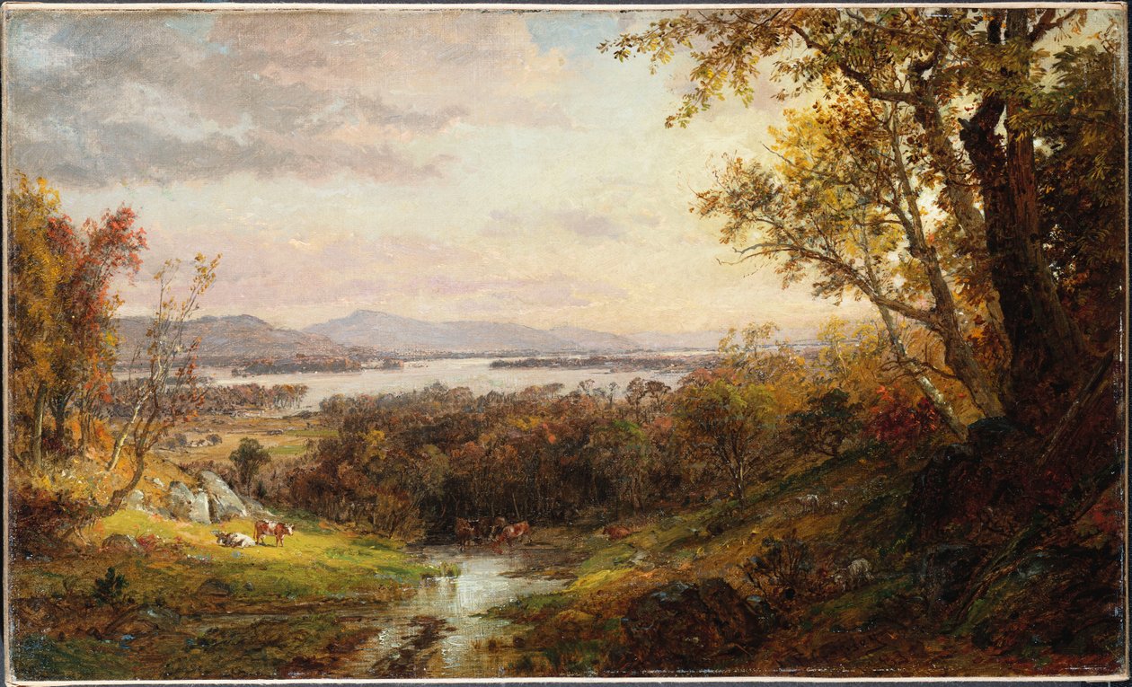 Udsigt over Hudson, 1883 af Jasper Francis Cropsey