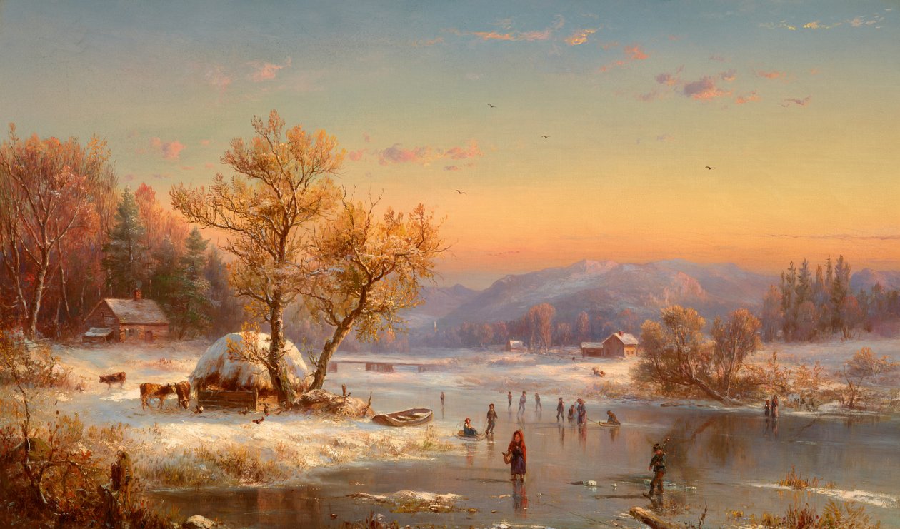 Vinteraften på landet af Jasper Francis Cropsey