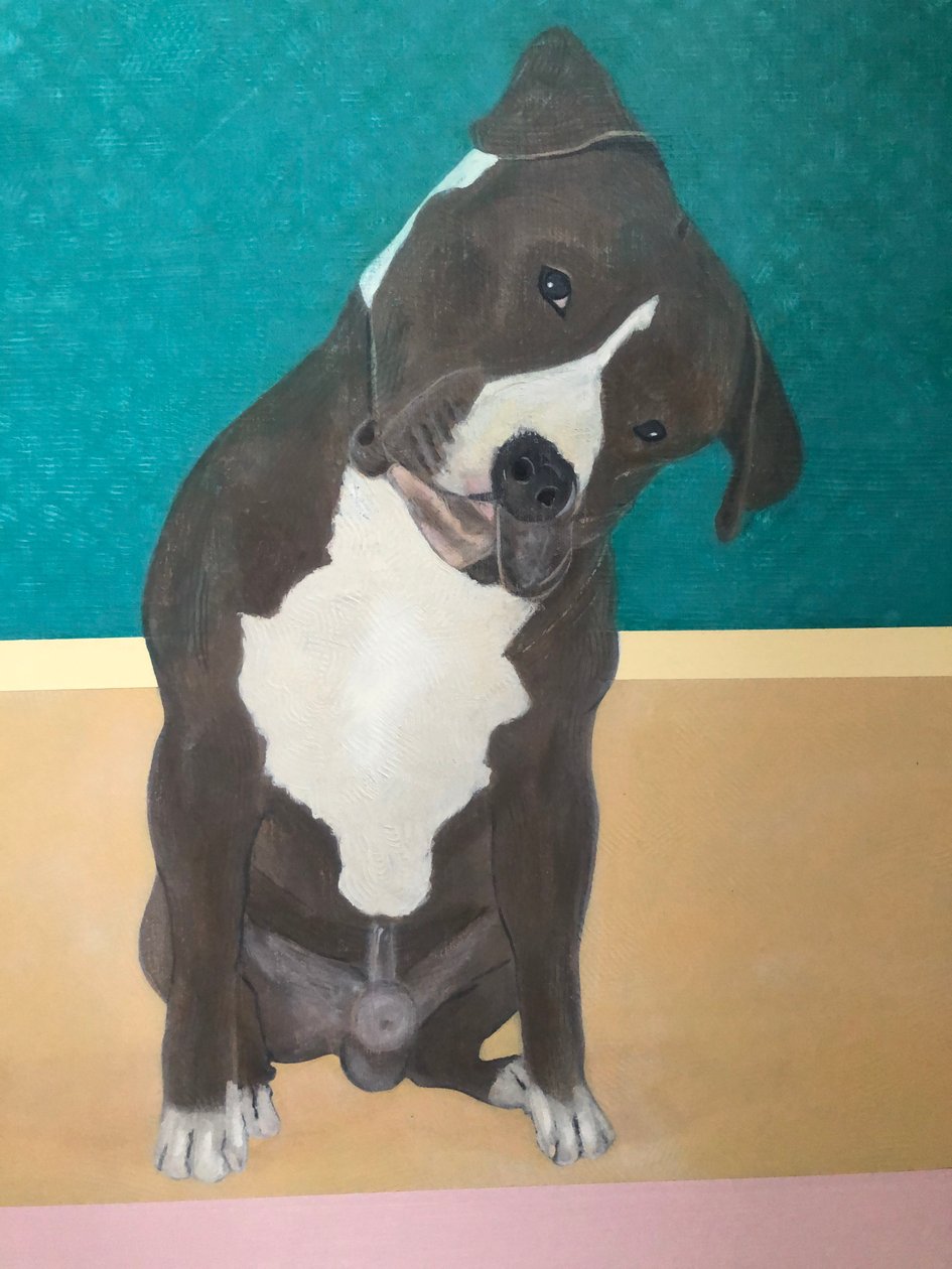 Kære hund - detalje (maleri) af Jasper Galloway