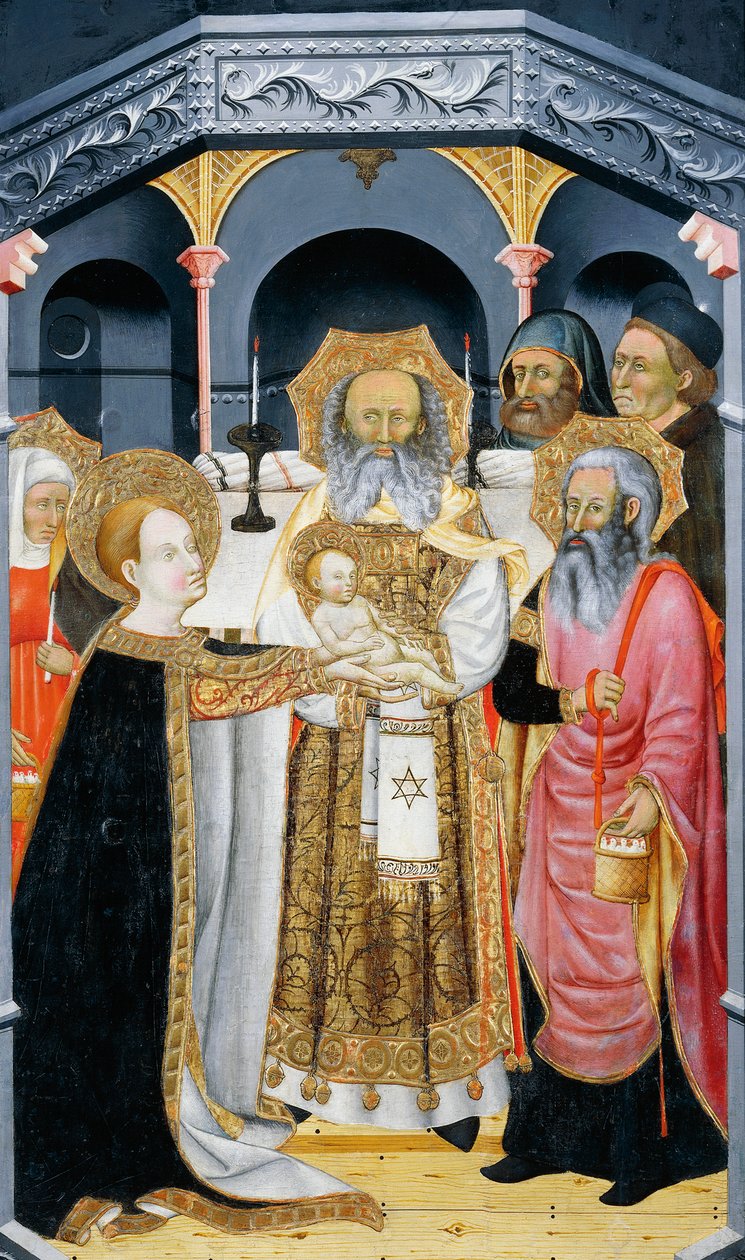 Præsentation af Jesus ved templet, altertavle fra Verdu af Jaume Ferrer