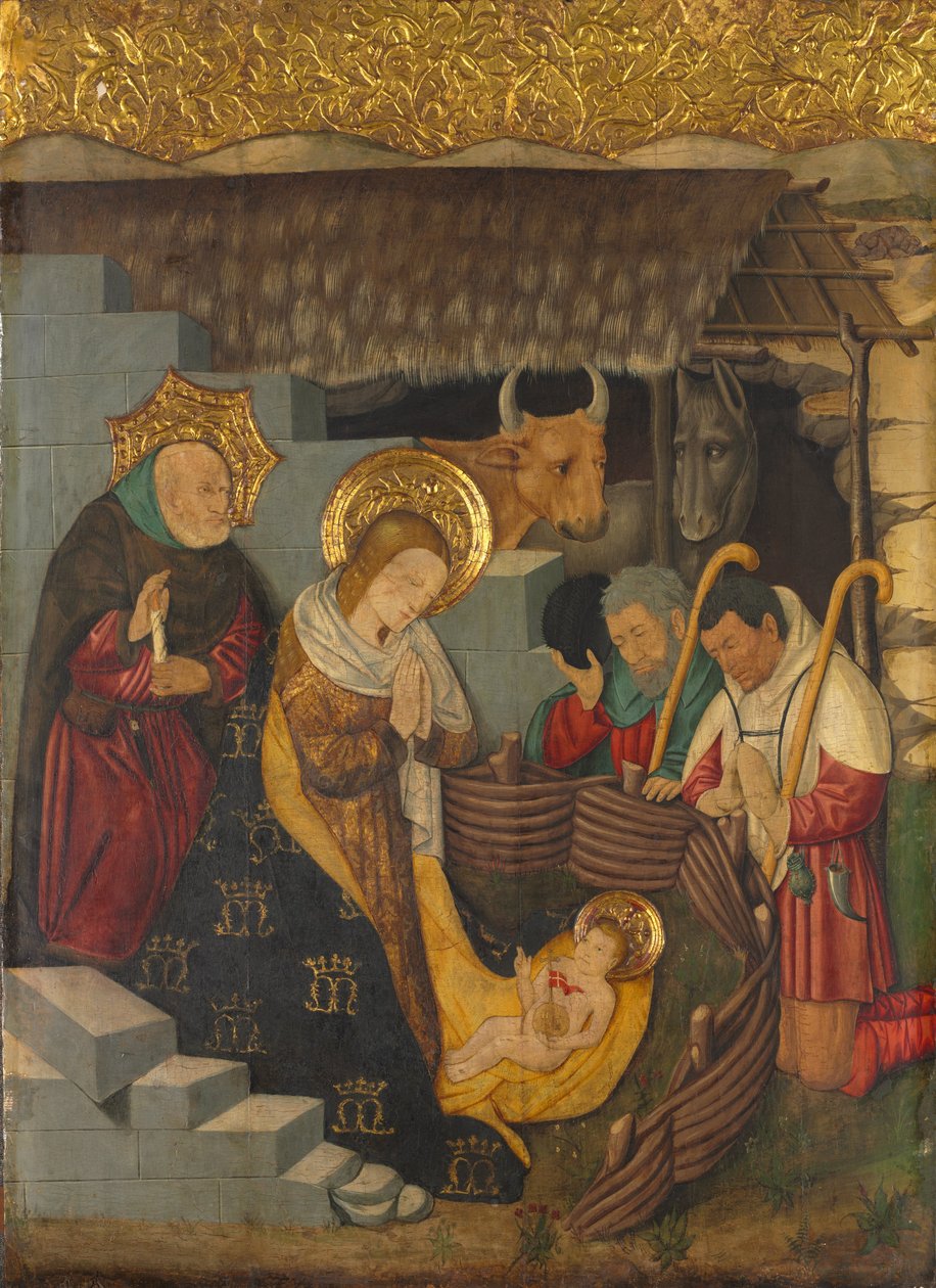The Nativity, ca. 1457 (olie, tempera og guld på træpanel) af Jaume Ferrer