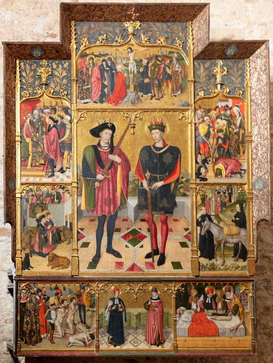 Altertavle (altertavle af de hellige Abdó og Senén) af Jaume Huguet