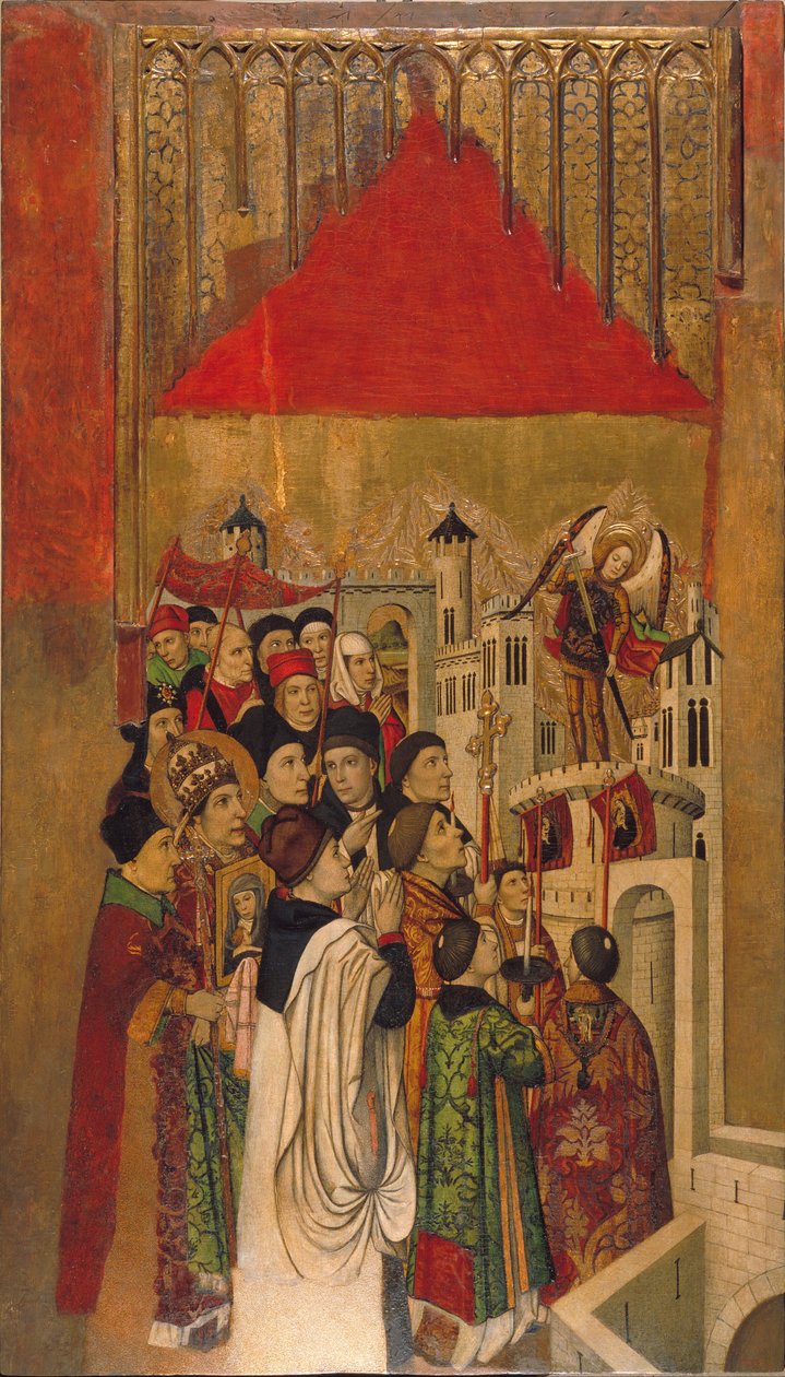Sankt Michaels åbenbaring ved slottet SantAngelo af Jaume Huguet