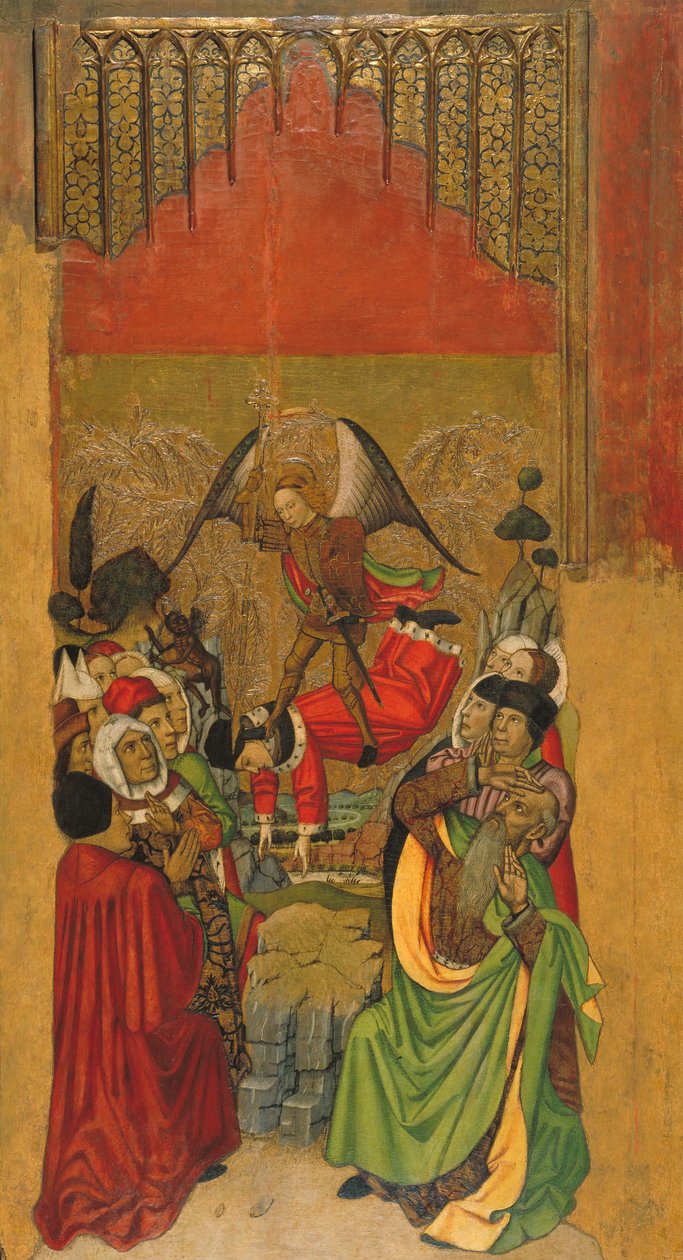 Sankt Michael besejrer Antikrist af Jaume Huguet