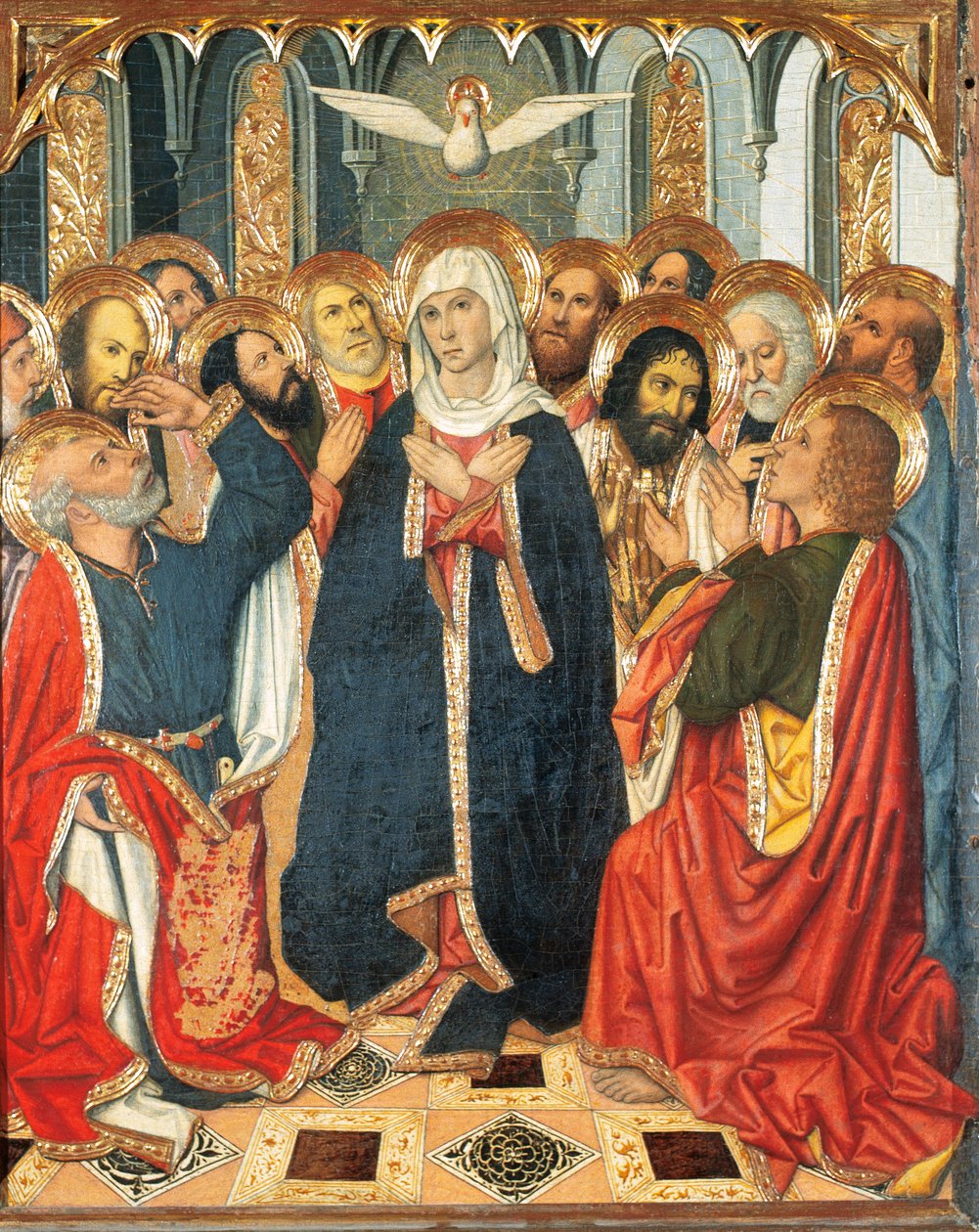 Pinsebordet. Fra altertavlen af konstabel af Portugal (1464-1465). Mal på træ. Af Jaume Huguet (1414-1492). XV Century (maleri på træ) af Jaume Huguet