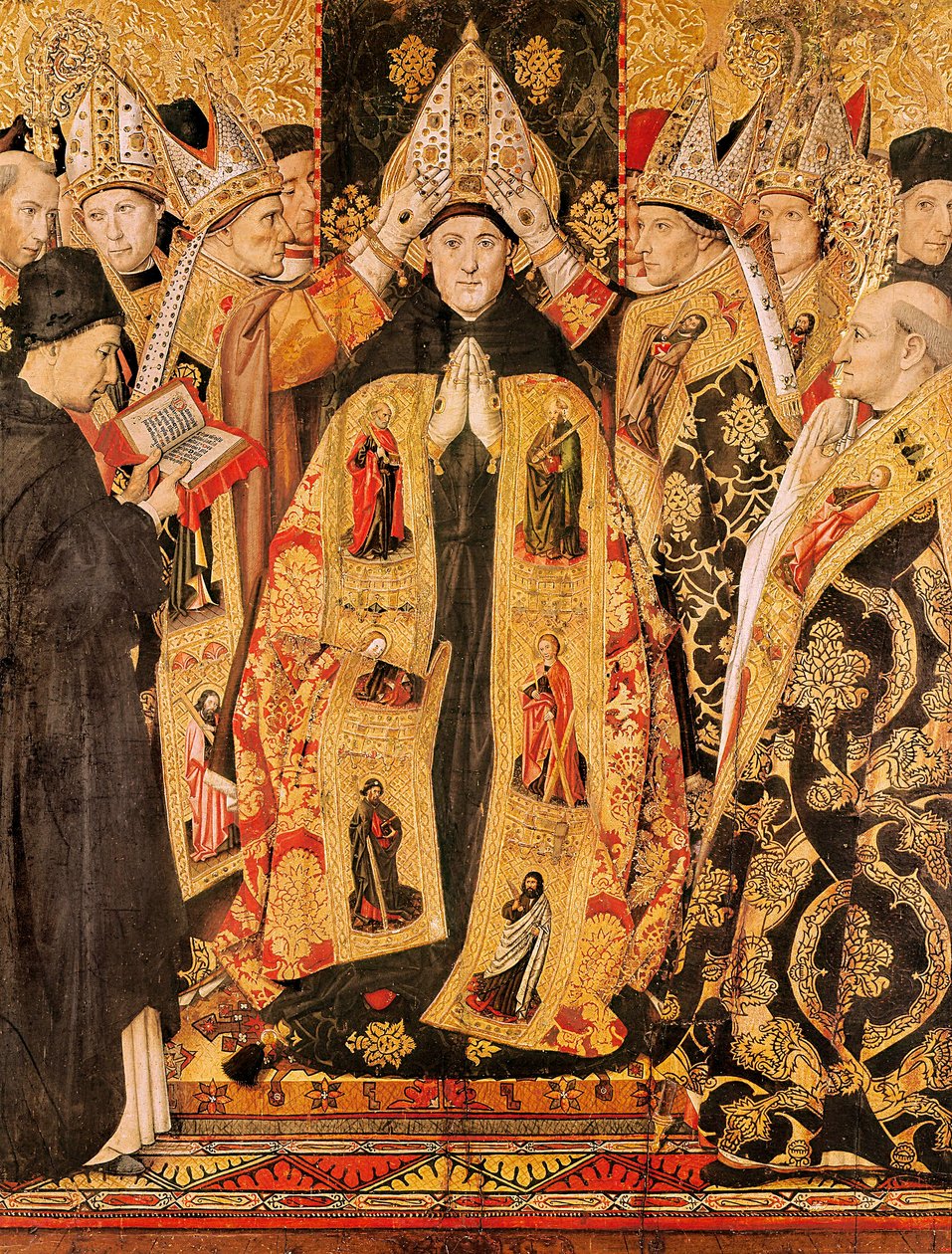 "" Indvielsen af St. Augustine af Hippo "" Altertavle af St. Augustine. Detrempe på træ af Jaume Huguet (1415-1492). 1466-1475. Fra kirken St. Augustine i Barcelona. af Jaume Huguet
