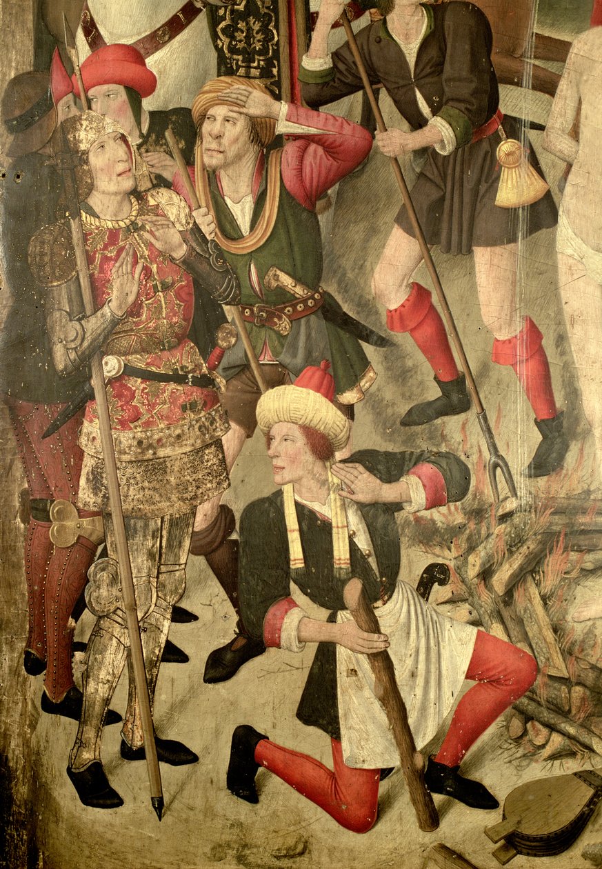 The Martyrium of St. Vincent, detalje af Dacian og bødlerne af Jaume Huguet