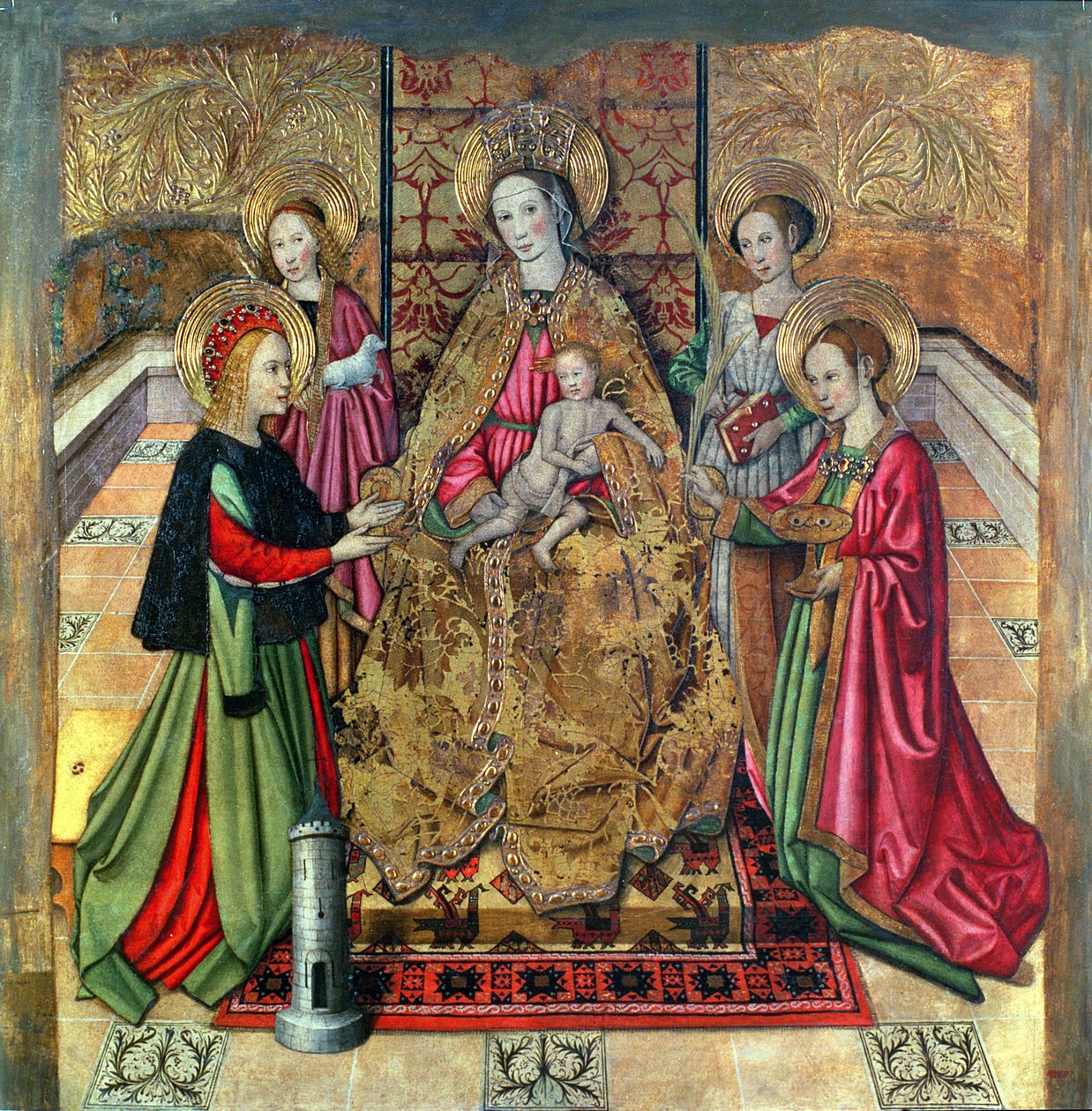 Jomfruen og Barnet med St. Ines og St. Barbara af Jaume Huguet