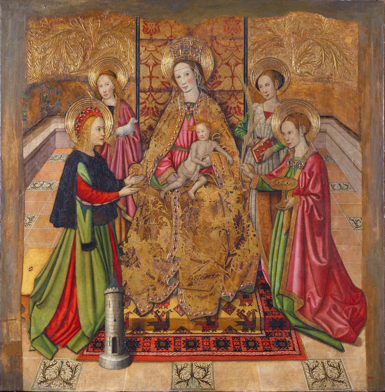 Jomfru og helgener af Jaume Huguet