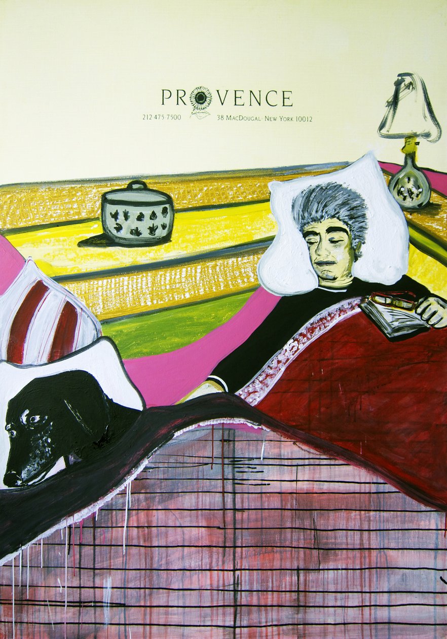 Dirty Rice, 2010 (mixed media på akvarelpapir monteret på panel med opskrift på bagsiden) af Jay Batlle