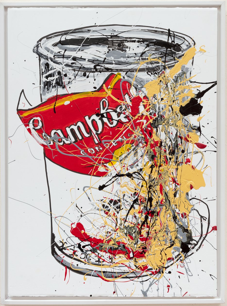 Soup Can 6 Campbells, 2019 (husmaling og blæk på lærred) af Jay Batlle