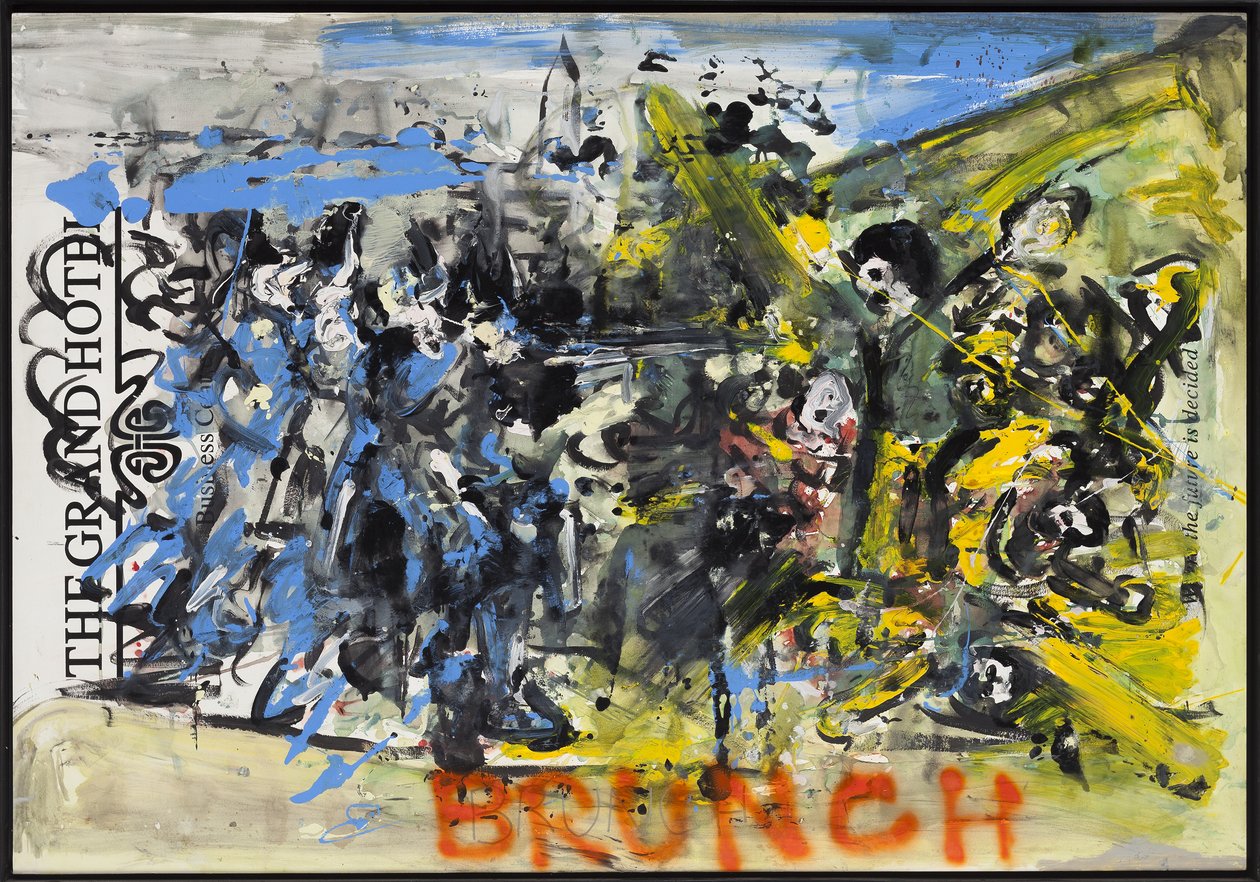 The Execution of History, 2010 (blandet medie på akvarelpapir monteret på panel med opskrift på bagsiden) af Jay Batlle