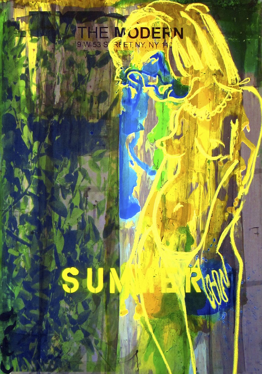 The Modern, 2012 (mixed media på akvarelpapir monteret på panel med opskrift på bagsiden) af Jay Batlle